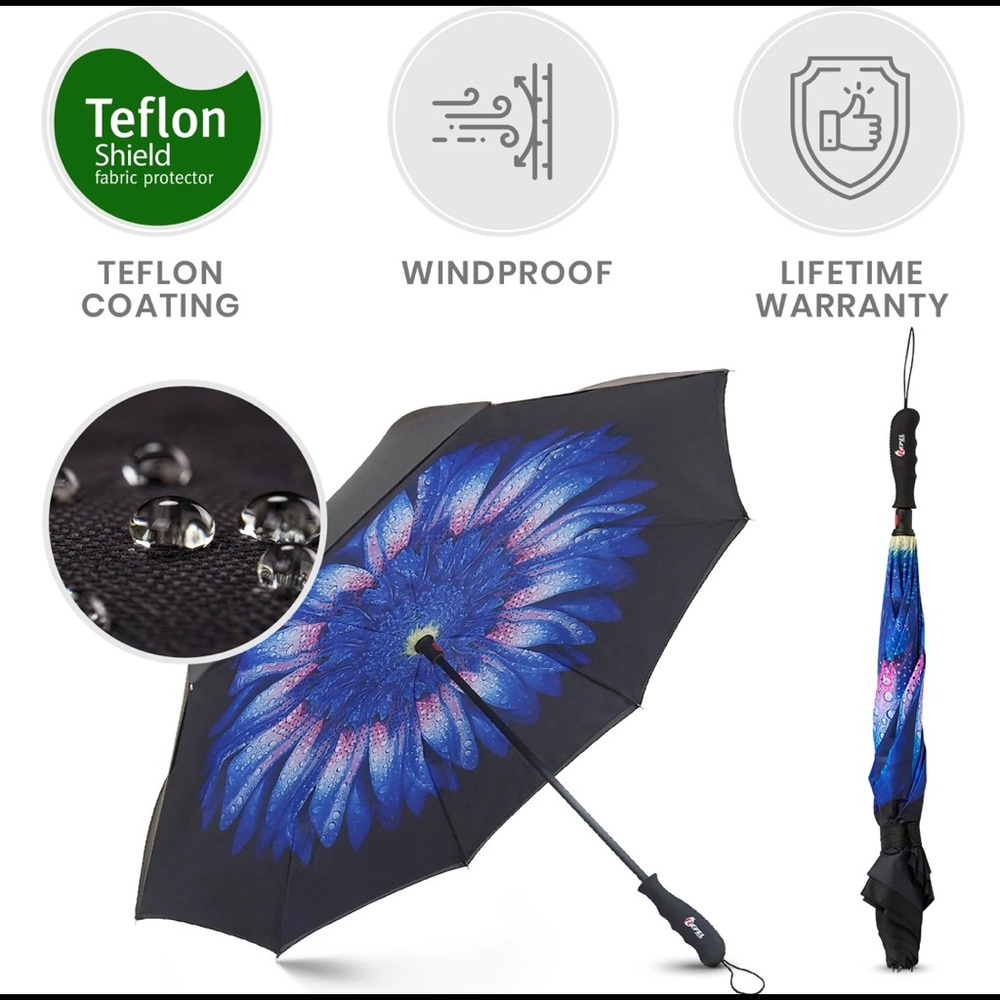 Repel Brand Reverse Folding Umbrella